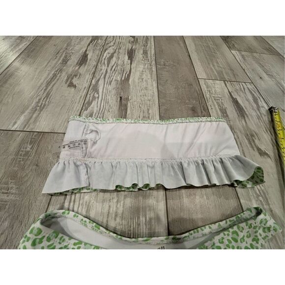 Lime green, cheetah, two-piece bikini, swimsuit, size S - Picture 5 of 11